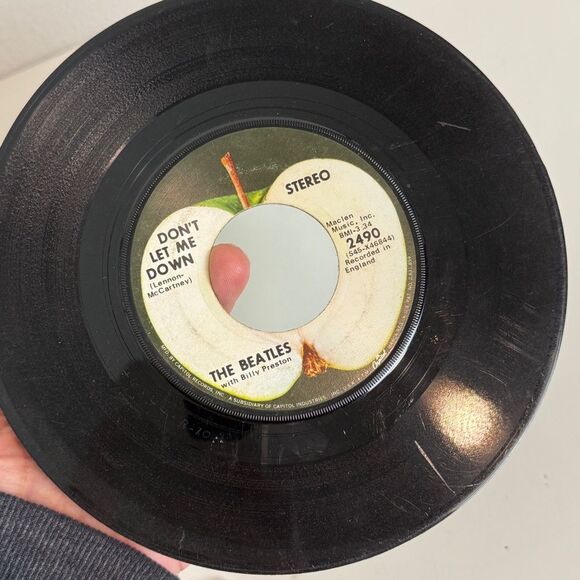 3 Vintage 45 Vinyl Record Singles Blondie & The Beatles - Picture 10 of 12